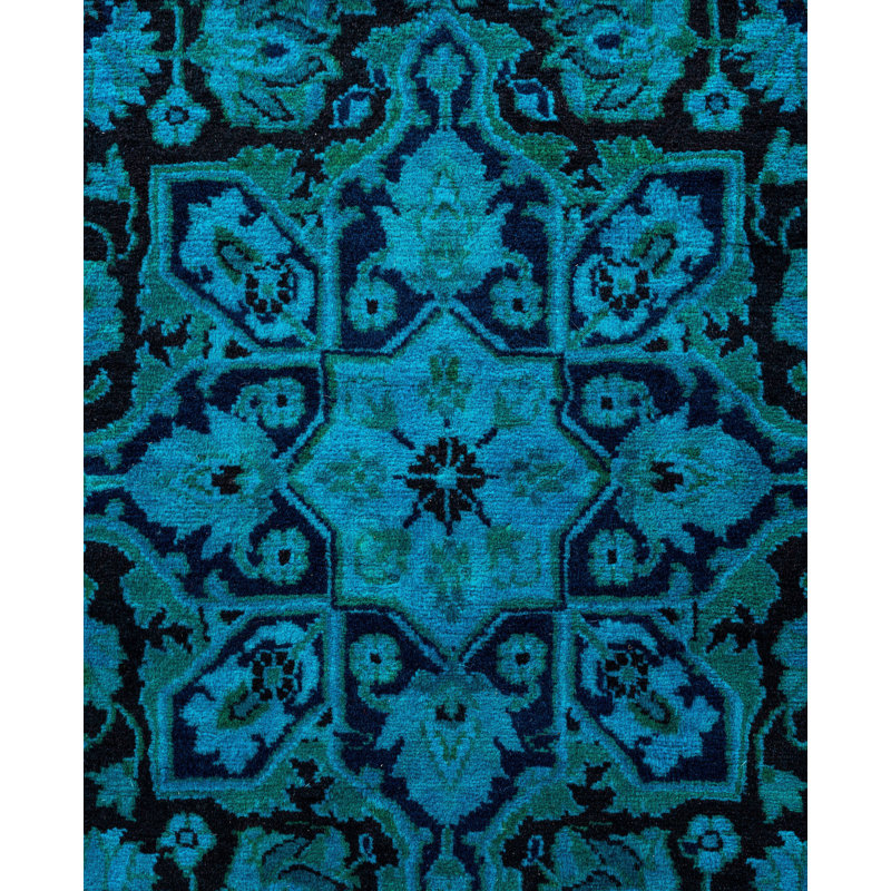 Overdyed One-of-a-Kind 4' 1" X 6' 1" Hand Knotted Area Rug