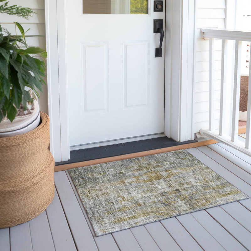 Machine Washable Indoor/Outdoor Mattis ACN2310 Abstract Rug, Rectangle 1'8" x 2'6"