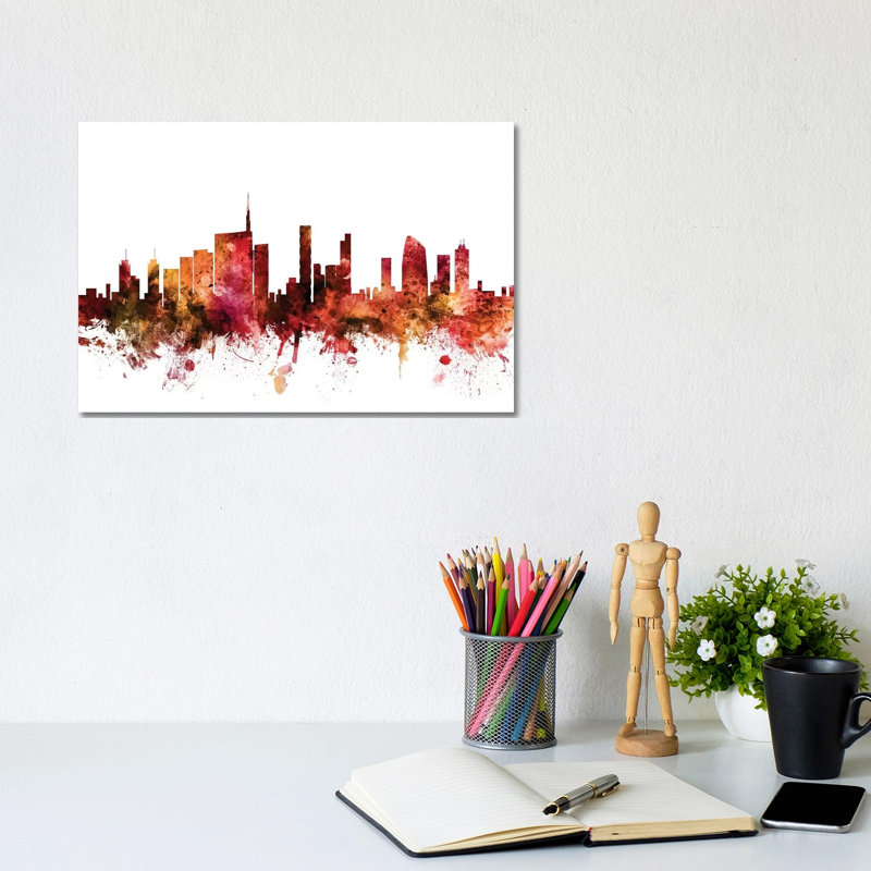 Milan, Italy Skyline by Michael Tompsett - Wrapped Canvas Gallery-Wrapped Canvas Giclée, 20.32 cm H x 30.48 cm W