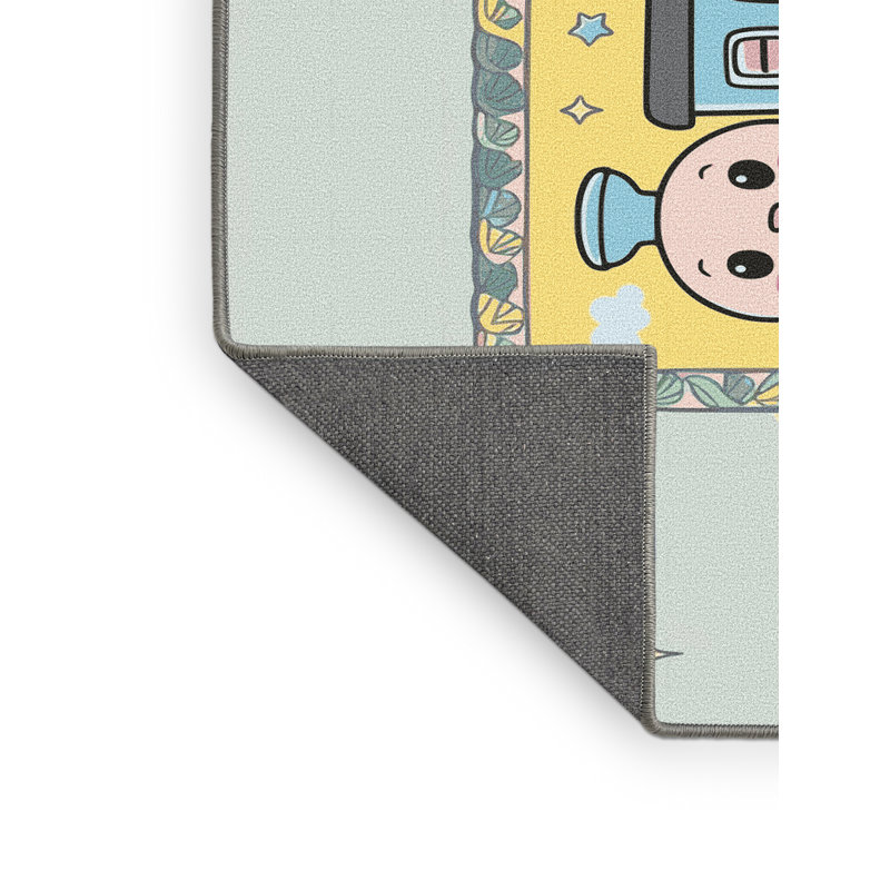 Zoomie Kids Cars Plane Train Kids Rug, Rectangle 2' x 3'