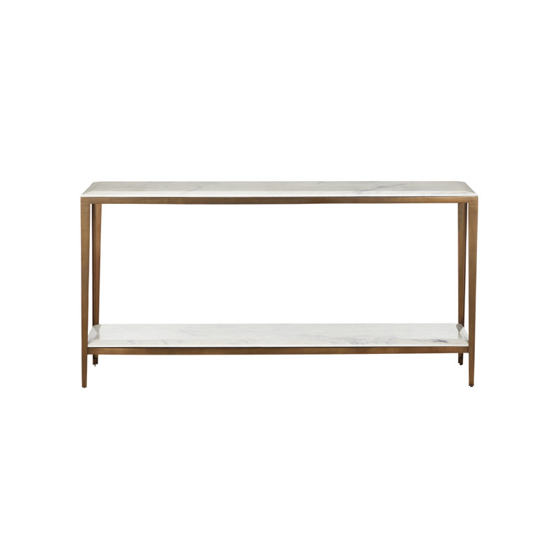 Oblique 60'' W Marble Console Table