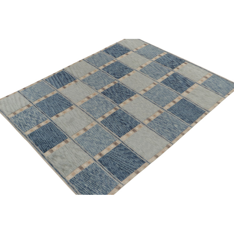 Scandinavian Wool Geometric Area Rug, Rectangle 12' x 18'