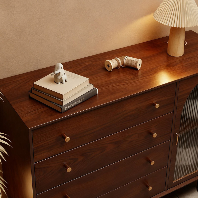 Buffet rétro de style français, H 35,4 po x l 47,2 po x P 15,7 po