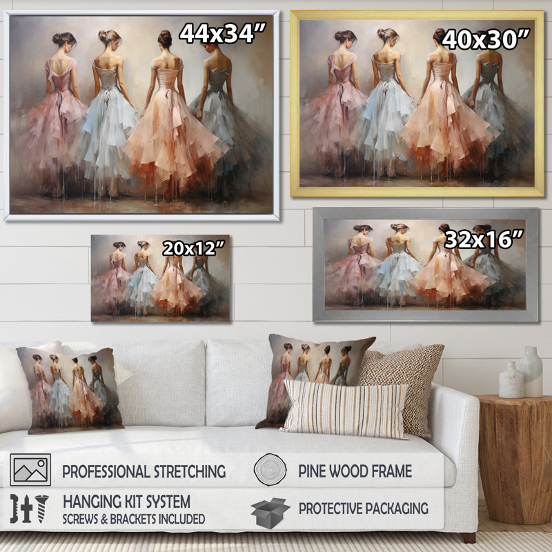 Dance Graceful Form - Entertainment Canvas Wall Art, Toile tendue, H 30 po x l 40 po x P 1,5 po