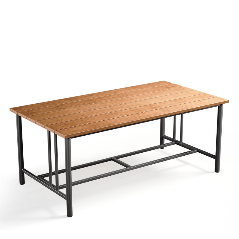 Timberloft 42" Rectangle Patio Coffee Table, Black