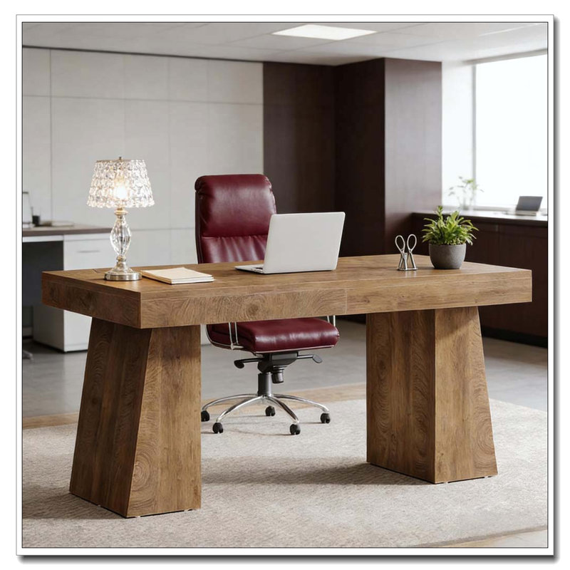 Bureau d'ordinateur, bureau de direction, Marron clair
