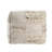 Ivory/Natural Farmhouse Checkered Hand-Woven Jute Blend Cube Ottoman Pouf