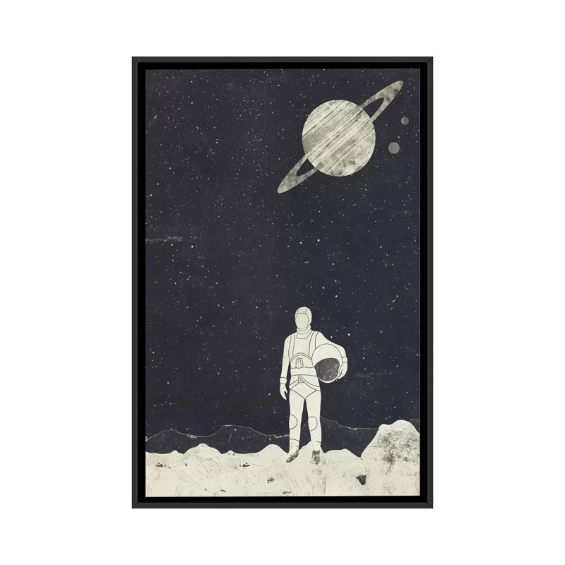 « explorer », impression sur toile tendue, H 60 po x l 40po x P 1,5 po, Toile avec cadre noir, Pas de tapis