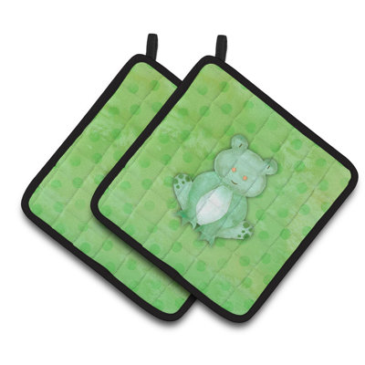 Cuisinier poignée aquarelle de grenouille polkadot caroline