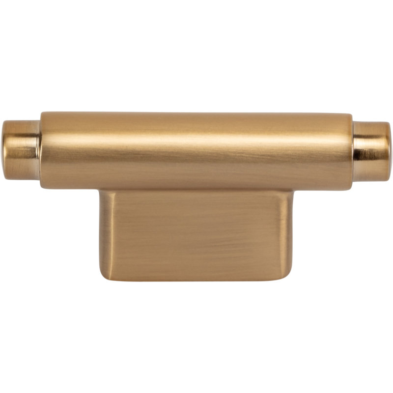 Kayden 3" Length Bar Knob, Warm  Brass