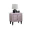 Velours rose clair magnifique table de chevet 1pc table de chevet 2 tiroirs mobilier de chambre design élégant