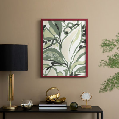 Foliage Rhyth II, reproduction encadrée - bois massif