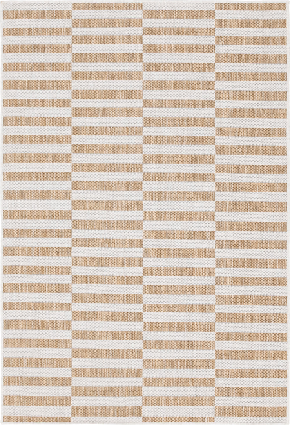 Robinson Taupe Ivory Outdoor Rug, Rectangle 4'1" x 6'1"