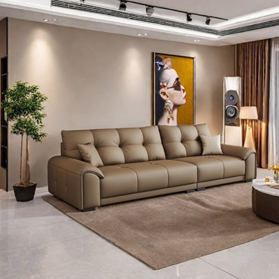 Italian simple straight sofa