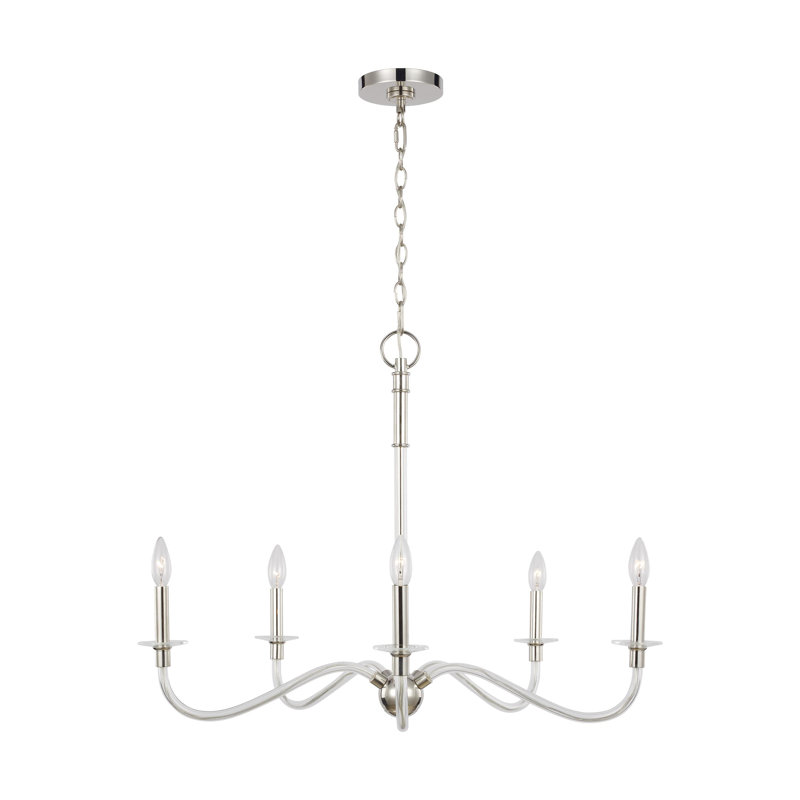 Hanover 5 - Light Chandelier, Burnished Brass, 5 Lights,  24" H x 31.875" W x 31.875" D