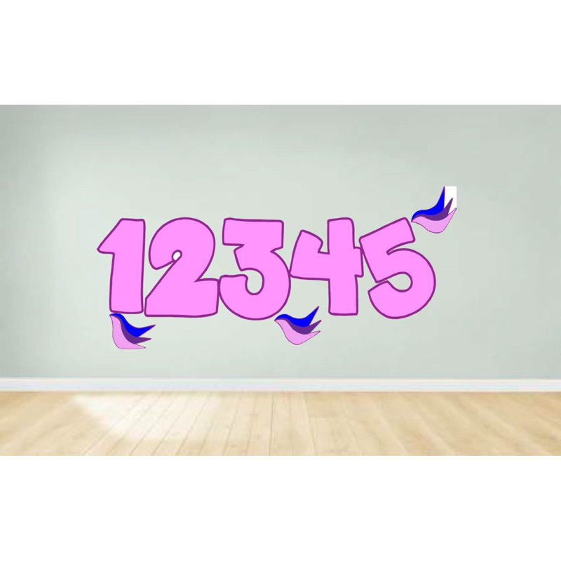 Décalcomanie murale chiffres d’anniversaire 1 2 3 4 5, H 40 po x l 20 po