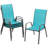 Melisa Patio Chairs Set Of 4, Outdoor Textilene Stackable Dining Chairs （Set of 4）-109080131
