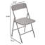 Lot de 4 chaises pliantes grises avec coussin en polypropylène pour l'extérieur, chaises pliantes empilables et portables en métal avec structure en acier, idéales pour les fêtes, les événements à domicile, les bureaux et les mariages.-40883604-40883606