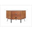 Fan Shape Reclaimed Wood Corner Media Table