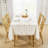 Linen-Like Tablecloth with Sunflower Embroidery & Cutout Design-132023385
