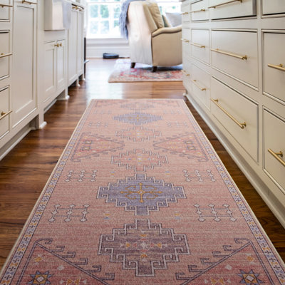 Tapis rose et bleu Maril Emerson