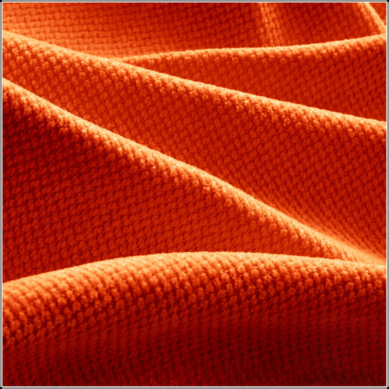 Canapé d'angle modulaire en chenille plissée avec siège en mousse ergonomique et pouf pour un confort et un style ultimes