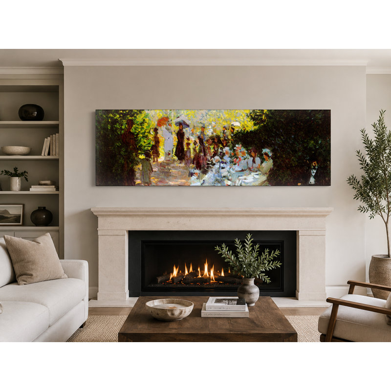 Dans le parc (1867) - Art mural sur toile panoramique, 30" W x 10" H