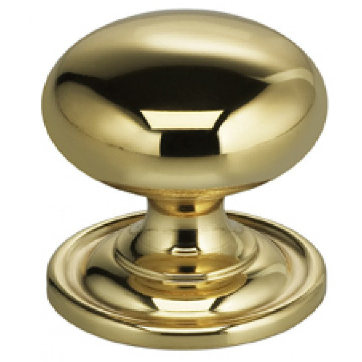 Poignée champignon surdimensionnée classique et moderne de 1 9/16 po de diamètre, Laiton poli