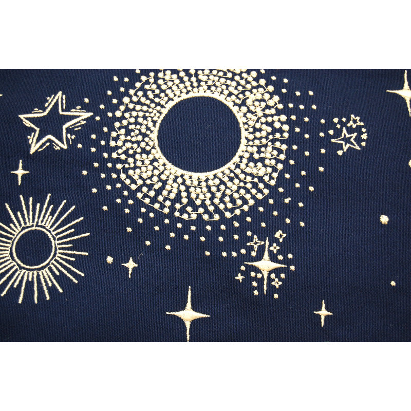 Embroidered Outdoor Throw Pillow