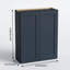 Armoire de salle de bain, armoire murale bleu marine Shaker 33 po