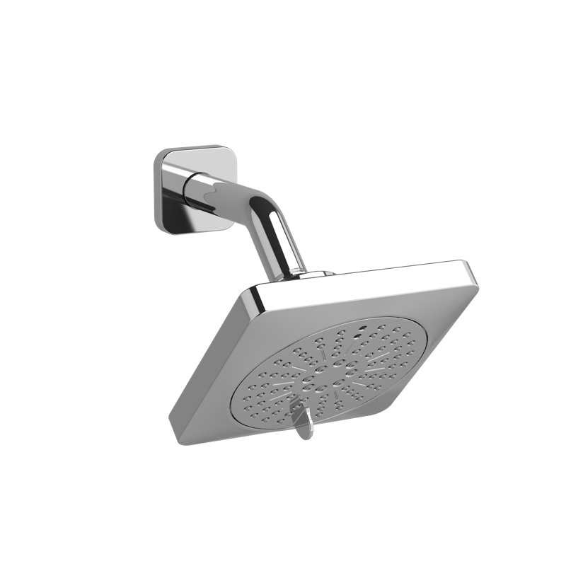 Riobel 5" 6-Function Showerhead With Arm, Chrome, 1.75 GPM