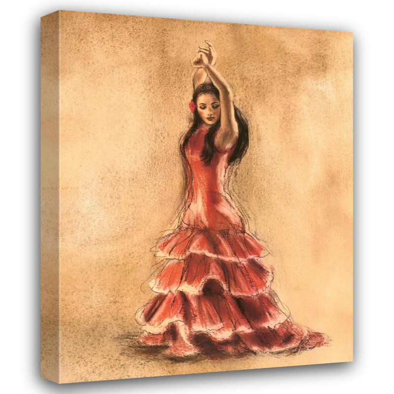 Flamenco Dancer I, 36" H x 28" W