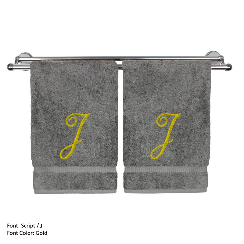 Super Plush Washcloth, Gray/Gold, J