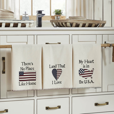 Festive Finds The Land That I Love Tea Towel Set of 3 16x28