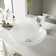 White Tempered Glass Handmade Circular Vessel Bathroom Sink