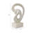 Sculpture Polyresin Abstract Loop Design Modern Accent For Home Office Bedroom Or Living Room Decor - 16" White