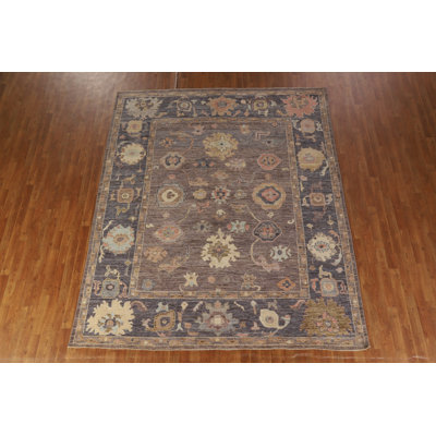 Tapis turc à motif floral Oushak 8 x 10