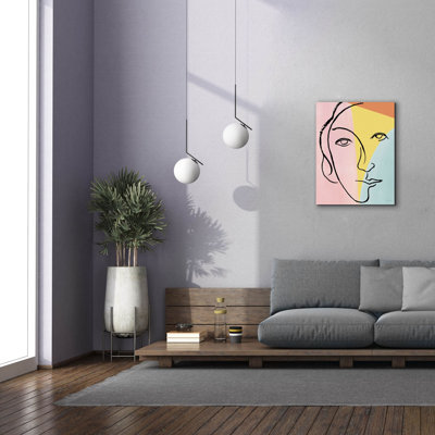 «Ink Women V Colorblock Pastel» par Sue Schlabach, art mural sur toile