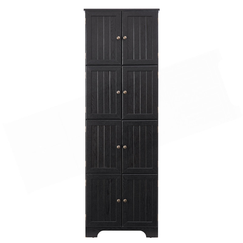 72.4" Tall Storage Cabinet Tall Storage Cabinet With 8 Doors And 4 Shelves ,Bookshelf Living Room, Kitchen, Dining Room, Office  Freestanding Storage Cabinet