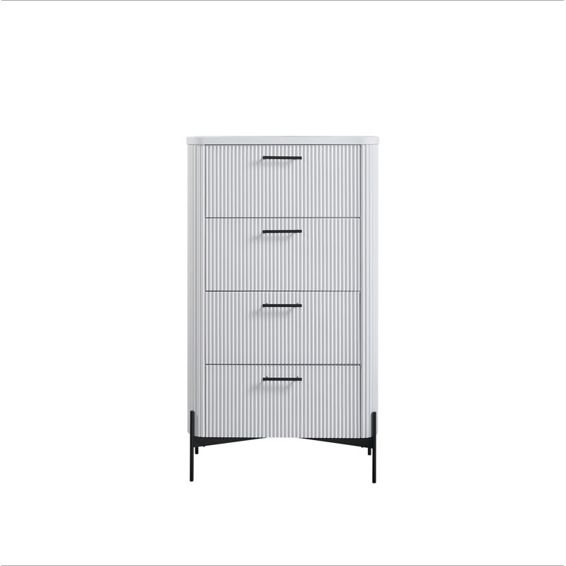 Commode 4 tiroirs, Blanc