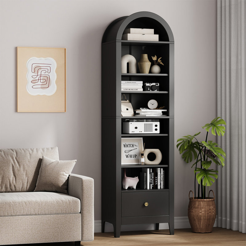 71" 16 Pair Shoe Storage Cabinet With 1 Storage Drawer And 4 Adjustable Shelves for Living Room, Black