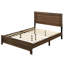 Superbe grand lit au fini chêne - structure en bois synthétique, tête de lit rectangulaire, 12 lattes, luxe de chambre à coucher, assurance de la qualité