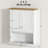 Modern Wall Cabinet For Bathroom - 2 Doors, Adjustable Shelf, Over Toilet, White, Space Saver Saving Option