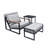 Aluminum Outdoor Lounge Chair with Ottoman