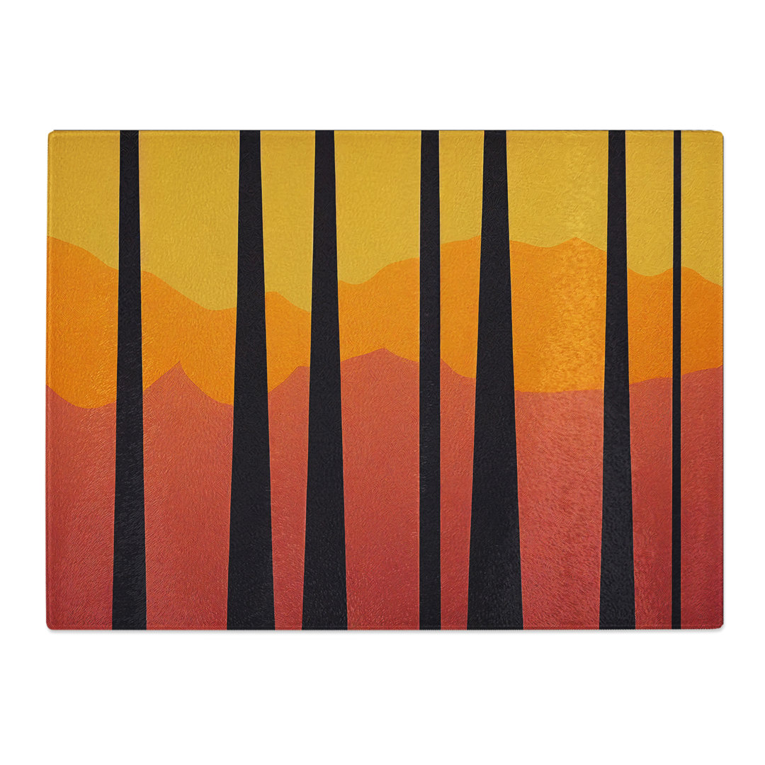 Passionate Abstract Forest  Glass Chopping Board