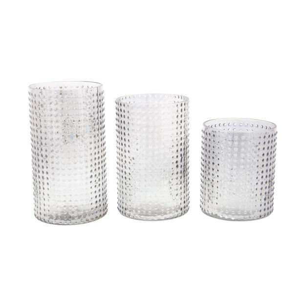 Ensemble de votive en verre 3 pièces