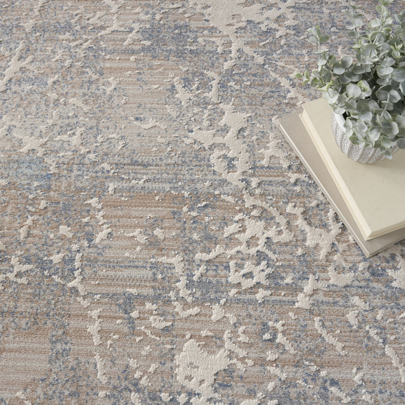 Zellmer Machine Woven Beige Blue Indoor Rug, Rectangle 239 x 300cm