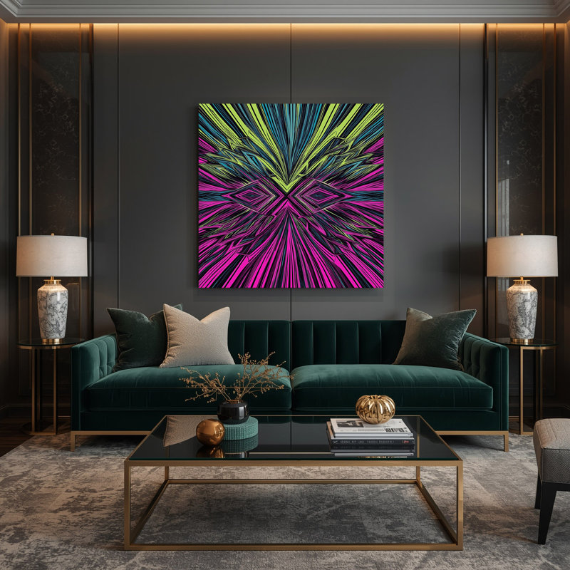 Art mural sur toile Op Art 30, H 8 po x l 8 po