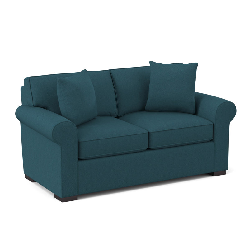 Eva-Grace Upholstered 66'' Loveseat, Bella Peacock Performance Velvet