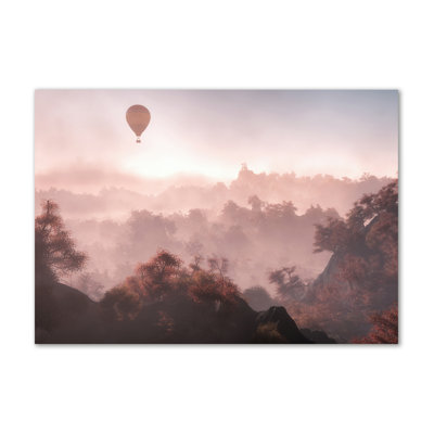 Balloon Over The Forest - Wrapped Canvas Print